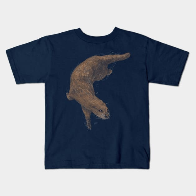 Otter Kids T-Shirt by Walking in Nature